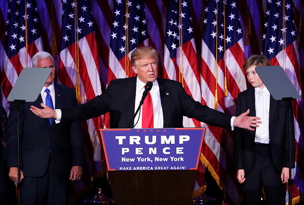 Republican Presidential Nominee Donald Trump Holds Election Night Event In New York City